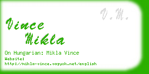 vince mikla business card